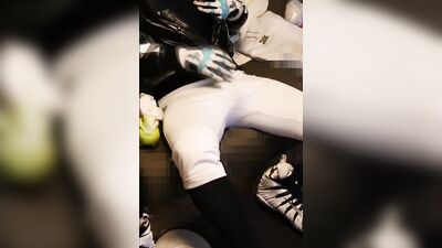 Dude pulls out his cock and plays with it on the camera