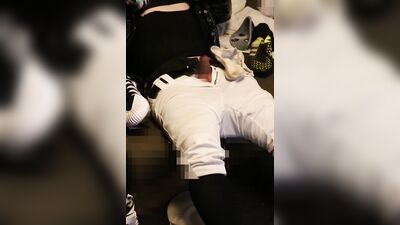 Dude pulls out his cock and plays with it on the camera