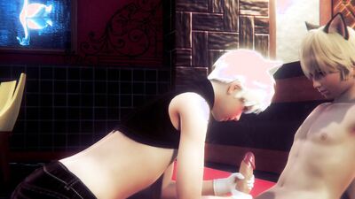 3D gay porn shows a cock-hungry blonde sissy blowing his master
