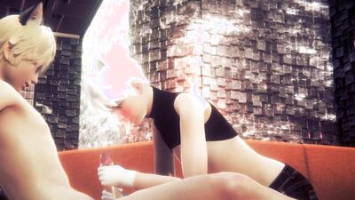 3D gay porn shows a cock-hungry blonde sissy blowing his master