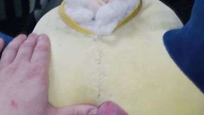 This perverted guy is fucking his stuffed doll in homemade video