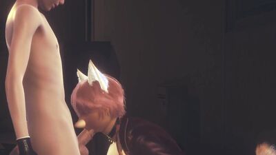 Foxy creature blows a guy and gets fucked in this gay 3D cartoon