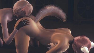 Foxy creature blows a guy and gets fucked in this gay 3D cartoon