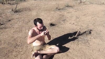 Two naught gay dudes are spanking and fucking in the open air