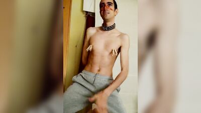 self CBT and nipple-play in respectful Cracky style