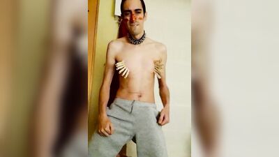 self CBT and nipple-play in respectful Cracky style