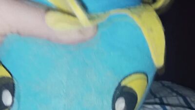Kinky man is pushing his thick pecker in that stuffed doll