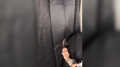 Hung Uncut Latino shoots big load at gloryhole