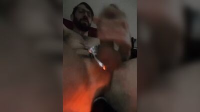 Handsome guy with a sexy beard makes a dirty Snapchat compilation