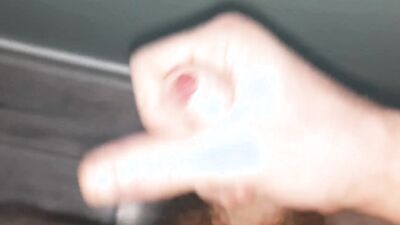 Naughty man films his hard cock while jerking off and shooting load