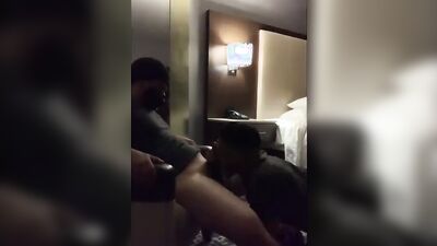 This lad doesn't know that he's being filmed while sucking a dick