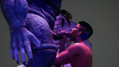 Sissy boy meets Two Furry Alpha Minotaurs [3D]