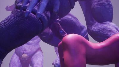 Sissy boy meets Two Furry Alpha Minotaurs [3D]