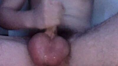 Dude with big balls is jerking off and shooting big loads