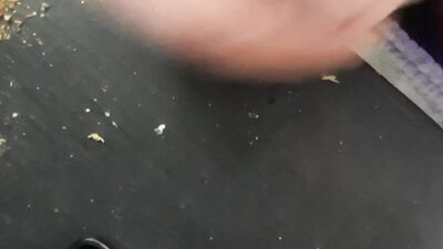 Horny guy watches gay porn on his phone and jerks off