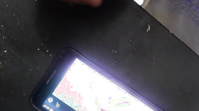 Horny guy watches gay porn on his phone and jerks off
