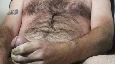 Jerk off with me! Hairy BWC with cumshot finish
