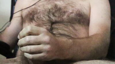 Jerk off with me! Hairy BWC with cumshot finish