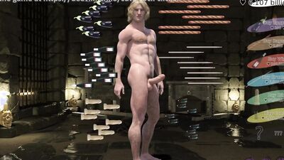 Hot and muscular 3D studs go down and dirty in a porn game