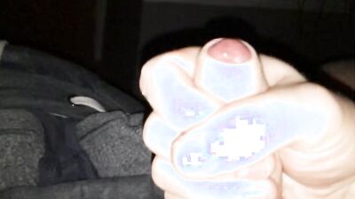 Horny lad is squeezing his dick in this close-up masturbation video