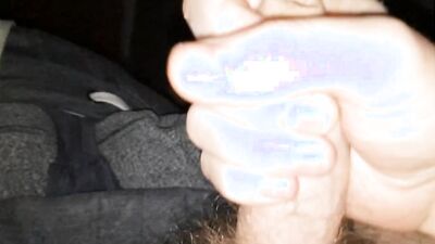 Horny lad is squeezing his dick in this close-up masturbation video