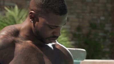 Ebony Hot Juicy Jock Pounds Some White Ass By The Pool