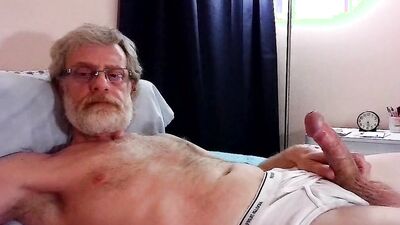 JerkinDad14 - Gay Stepdad Goons Out On His Big Greasy Penis In His Underwear