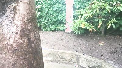 Naked gardening. Watering, muddy play and cold shower