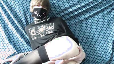 Twink Playing With Giant Dildos