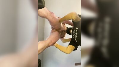 Masked dude is giving his mate a bj in this close-up video