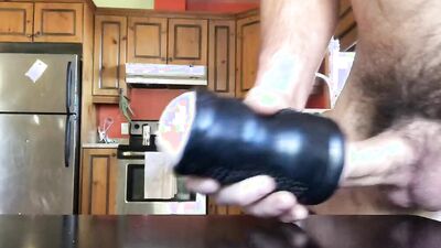 Horny bloke is shoving a cock inside his favorite toy