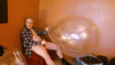 Balloonbanger 66) Part II - Daddy Humps Giant Round and Long Balloons! Cums and Pops!