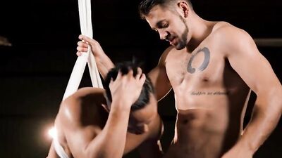 Dante Colle and his mate are screwing on the swing