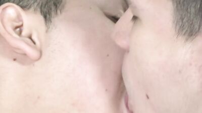 Cock hungry gay chap is giving his lover a nice juicy bj