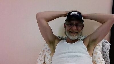 Perverted stepdad is jerking his hard prick inside the motel room