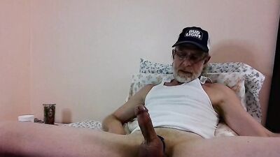 Perverted stepdad is jerking his hard prick inside the motel room