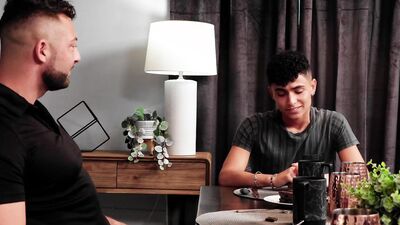 Cute twink is enjoying in some gay action with his neighbor