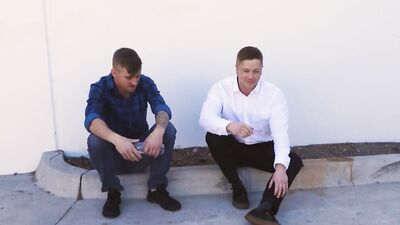 Ryan Jordan and his mate are barebacking on the couch