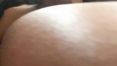 Amateur bloke is stroking his hard pecker on the couch
