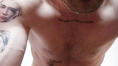 Handsome straight guy is masturbating in front of the camera