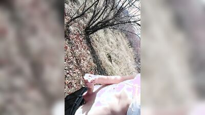 Andy Taylor is playing with his hard cock deep in the wilderness