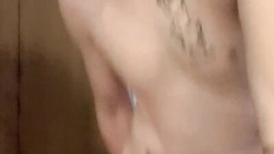 Perverted amateur bloke is shoving a dildo deep down his ass