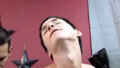 Skinny chap bends and gets fucked from behind by a neighbor