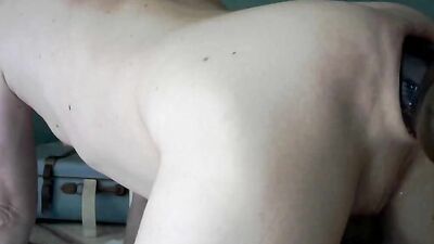 Amateur fellow gets his fuck hole destroyed with huge black dildo