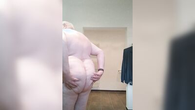 Perverted stepdad is playing with a pecker in front of the camera