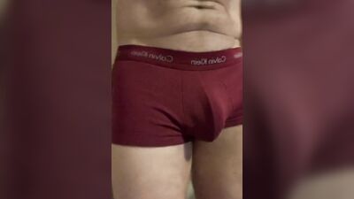 Amateur gay fella is flashing his prick in front of the camera