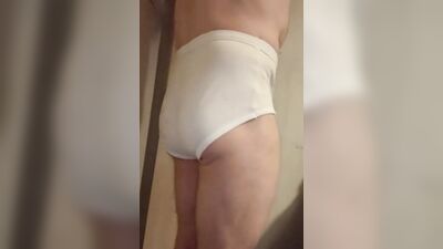 Perverted stepdad is flashing his prick in front of the camera