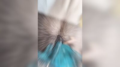 Amateur chap is slamming his tight ass on a huge dildo