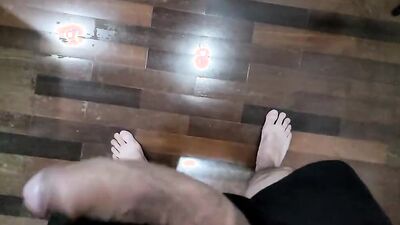 Lad strokes his hard cock in this homemade POV video