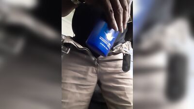 Amateur bloke is flashing his BBC in this homemade video
